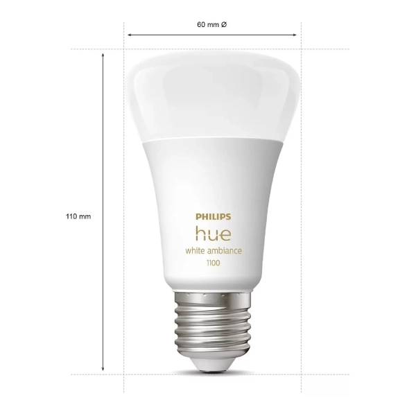 Купити Розумна лампа Philips Hue E27 Bluetooth Димування (929002468401) - фото 3