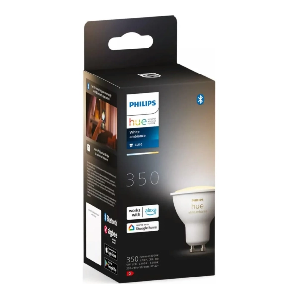 Купить Умная лампа Philips Hue GU10 Bluetooth Диммирование (9929001953309) - фото 4
