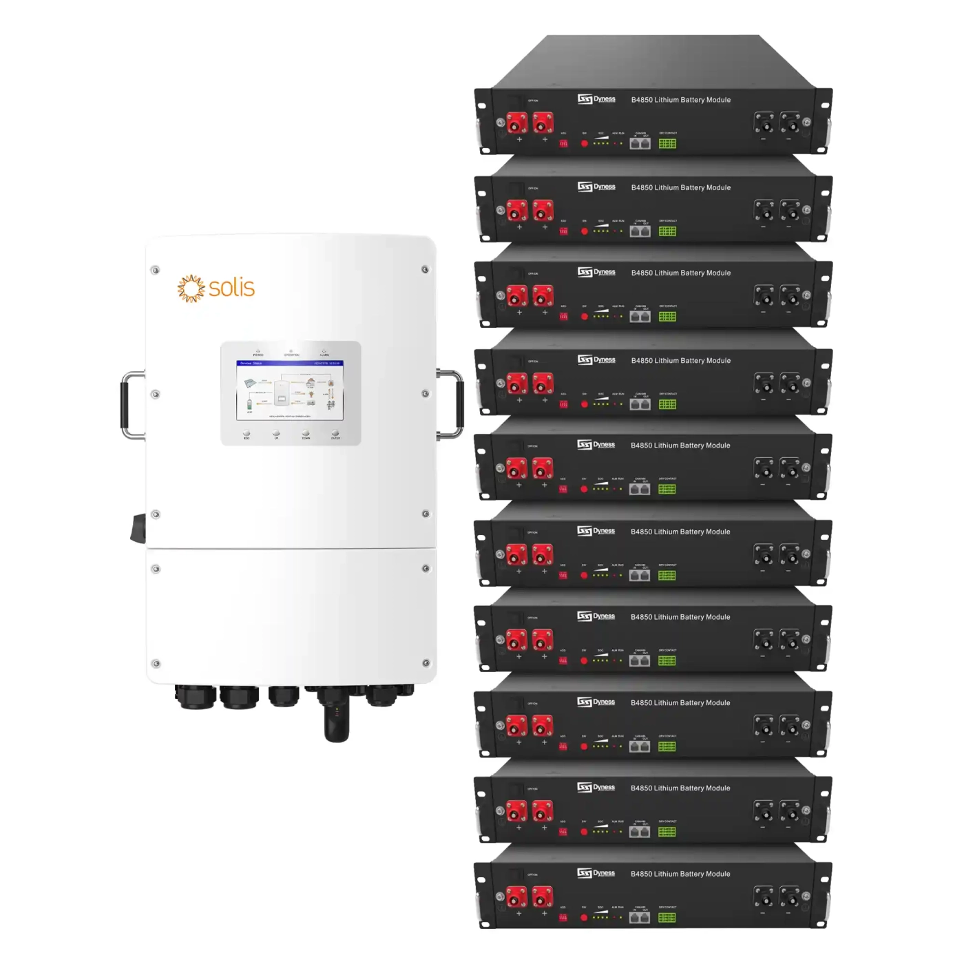 Купить Система хранения энергии Solis S6-EH3P12K-L-LDY24K1-LFP 12kW 24kWh 10BAT LiFePO4 6000 циклов - фото 1