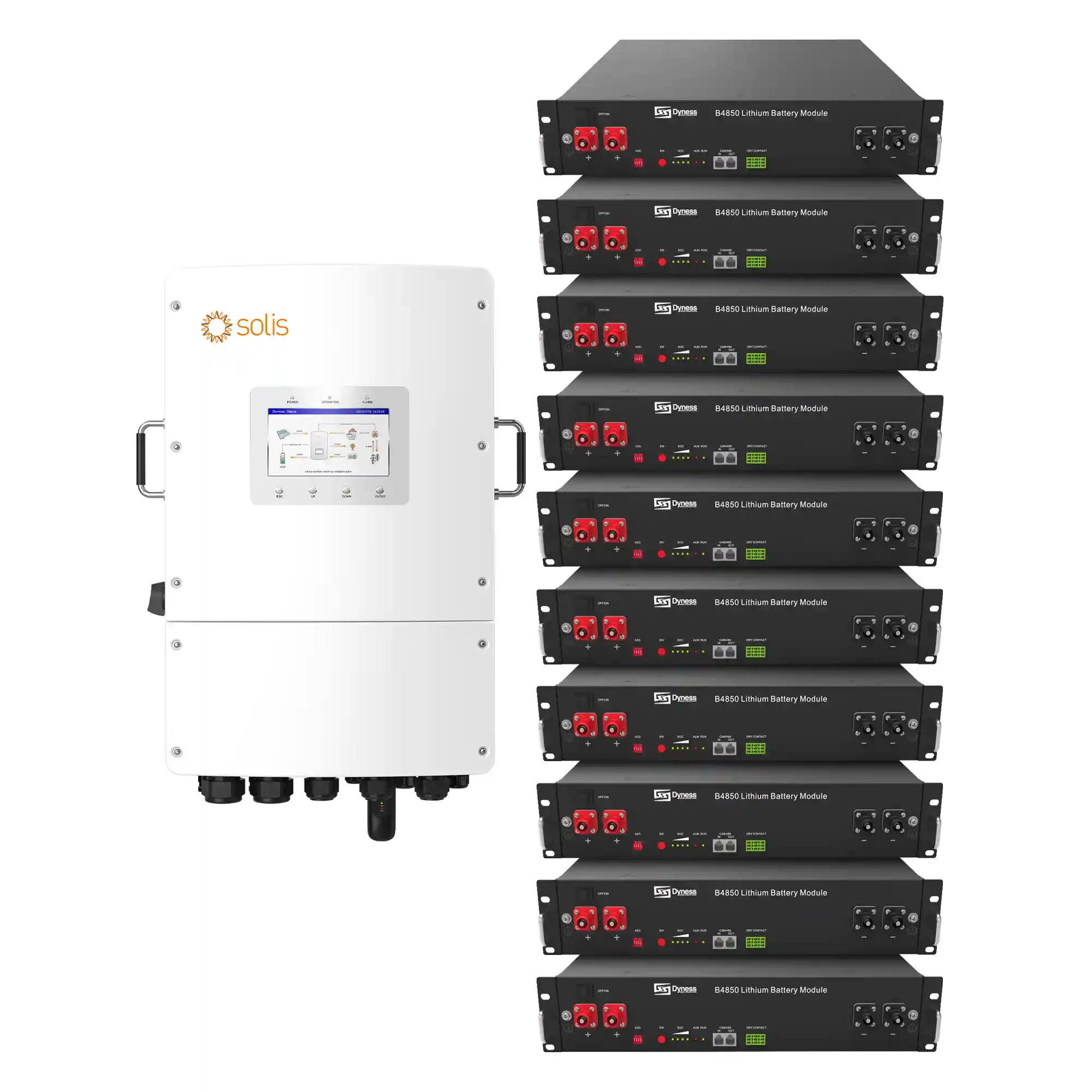 Купить Система хранения энергии Solis S6-EH3P12K-L-LDY24K1-LFP 12kW 24kWh 10BAT LiFePO4 6000 циклов - фото 1
