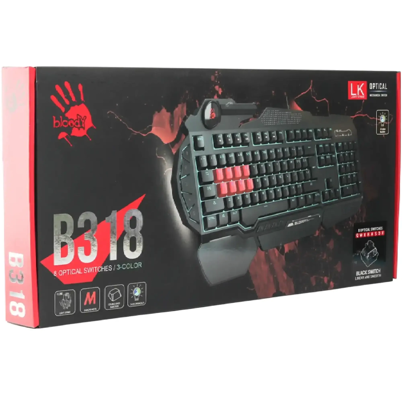 Купить Клавиатура A4Tech B318 Bloody LK Black - фото 4