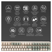 Купити Клавіатура Ducky One 3 Cherry MX Silent Red Matcha Cream UA (DKON2108-SUAPXМАEGGC1) - фото 5