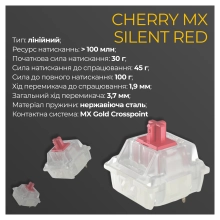 Купити Клавіатура Ducky One 3 Cherry MX Silent Red Matcha Cream UA (DKON2108-SUAPXМАEGGC1) - фото 8