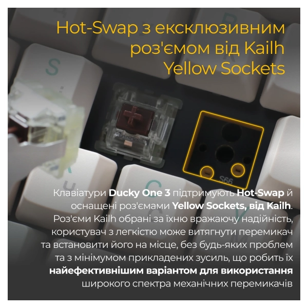 Купити Клавіатура Ducky One 3 Cherry MX Silent Red Matcha Cream UA (DKON2108-SUAPXМАEGGC1) - фото 15