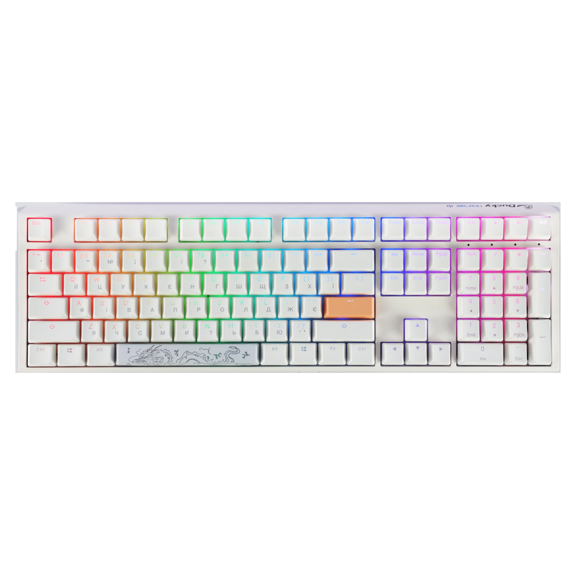 Купить Клавиатура Ducky One 3 Cherry MX Silent Red RGB White UA (DKON2108ST-SUAPXPWWWSC1) - фото 1