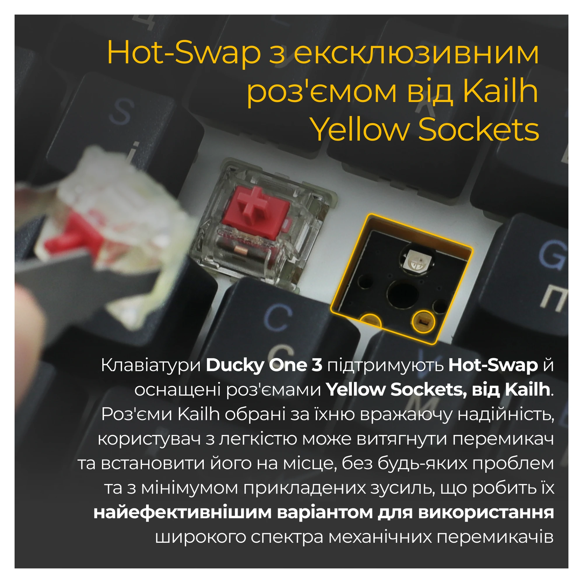 Купити Клавіатура Ducky One 3 Cherry MX Speed ​​Silver RGB Black UA (DKON2108ST-PUAPXCLAWSC1) - фото 10
