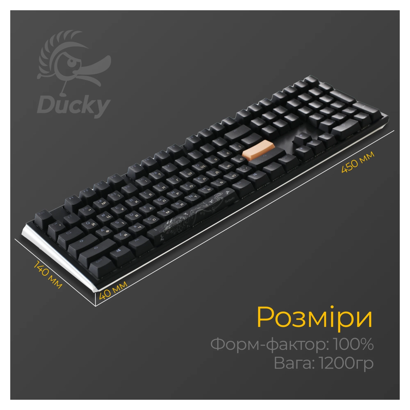 Купити Клавіатура Ducky One 3 Cherry MX Speed ​​Silver RGB Black UA (DKON2108ST-PUAPXCLAWSC1) - фото 13