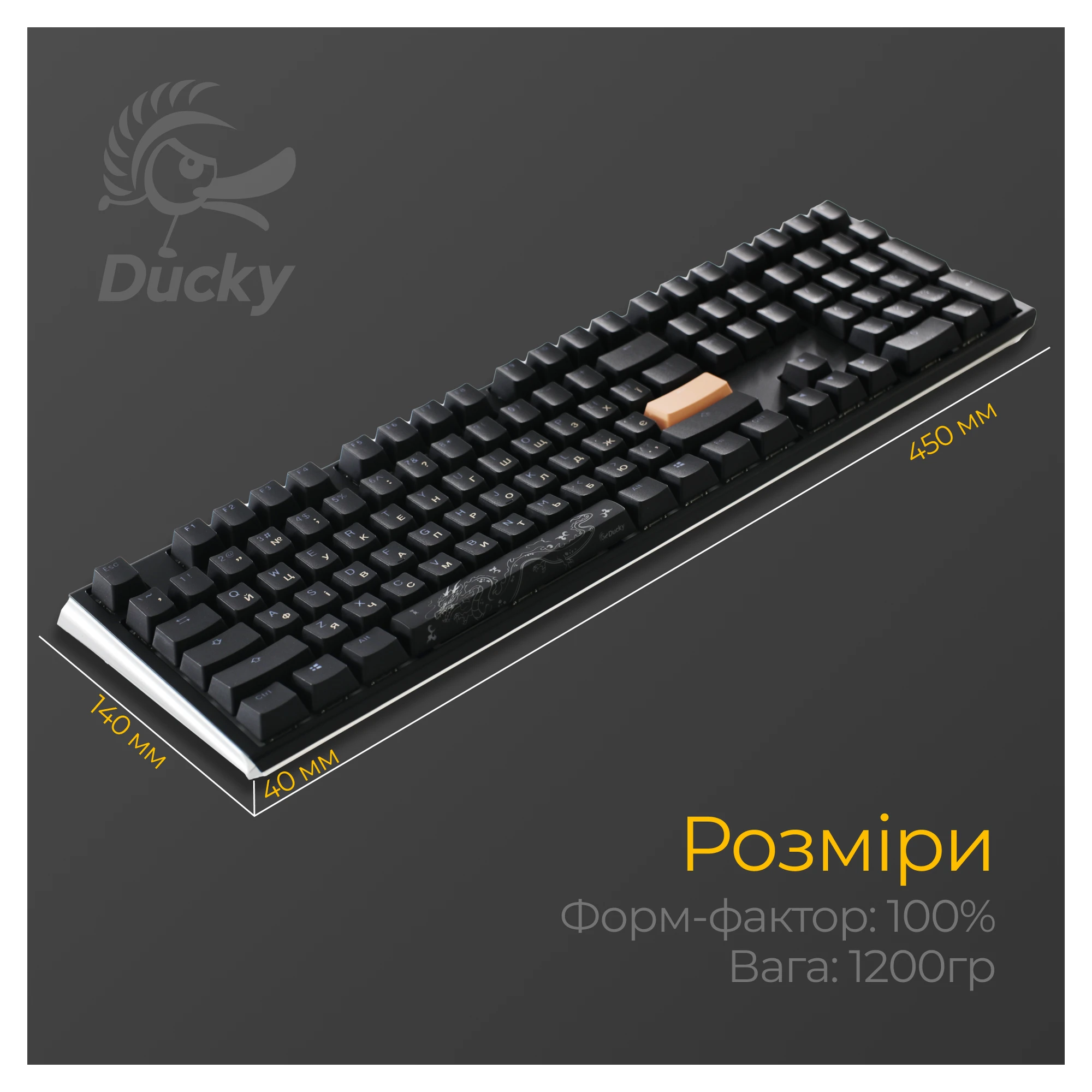 Купити Клавіатура Ducky One 3 Cherry MX Speed ​​Silver RGB Black UA (DKON2108ST-PUAPXCLAWSC1) - фото 13
