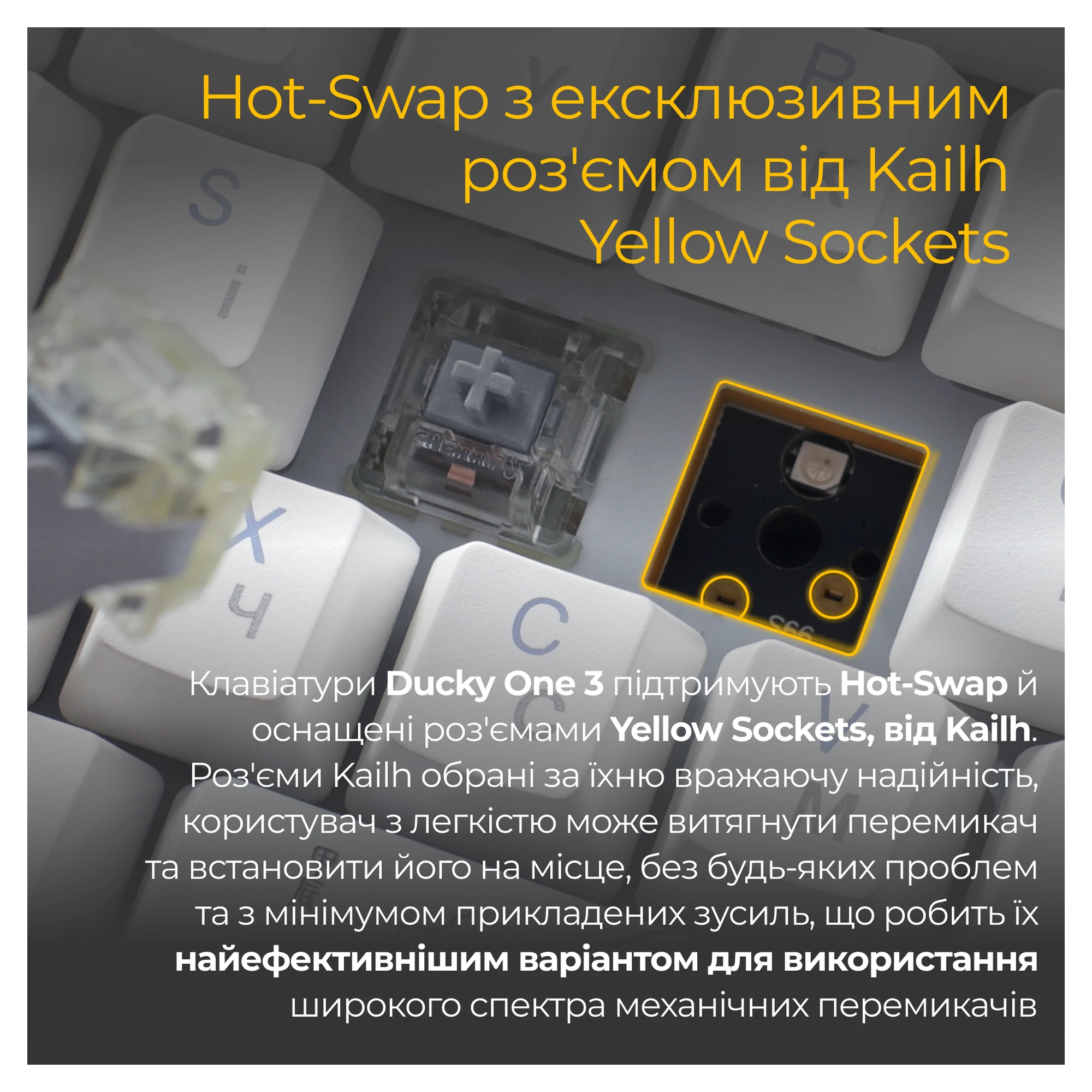 Купить Клавиатура Ducky One 3 Cherry MX Speed Silver RGB White UA (DKON2108ST-PUAPXPWWWSC1) - фото 15