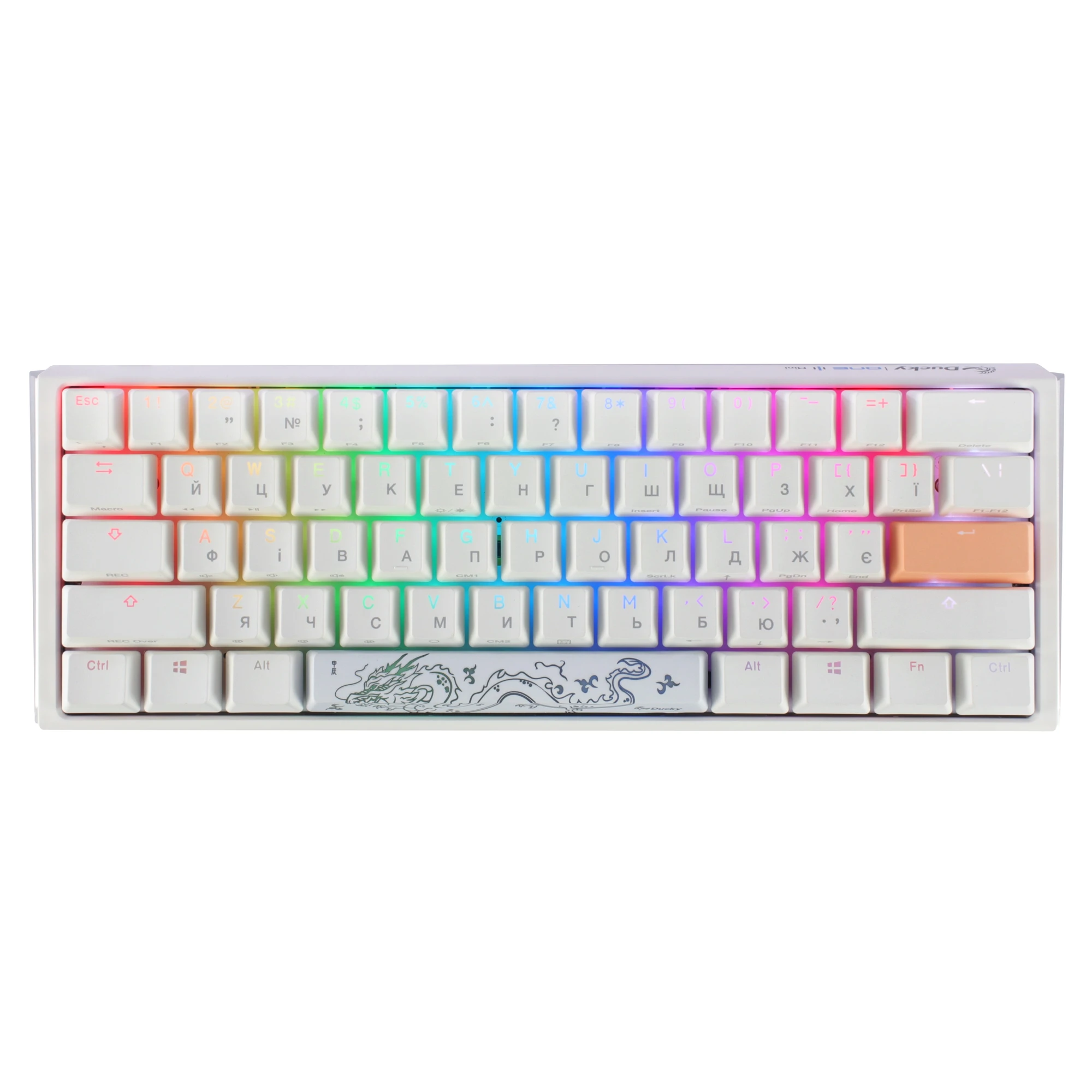 Купить Клавиатура Ducky One 3 Mini Cherry MX Silent Red RGB White UA (DKON2161ST-SUAPXPWWWSC1) - фото 1