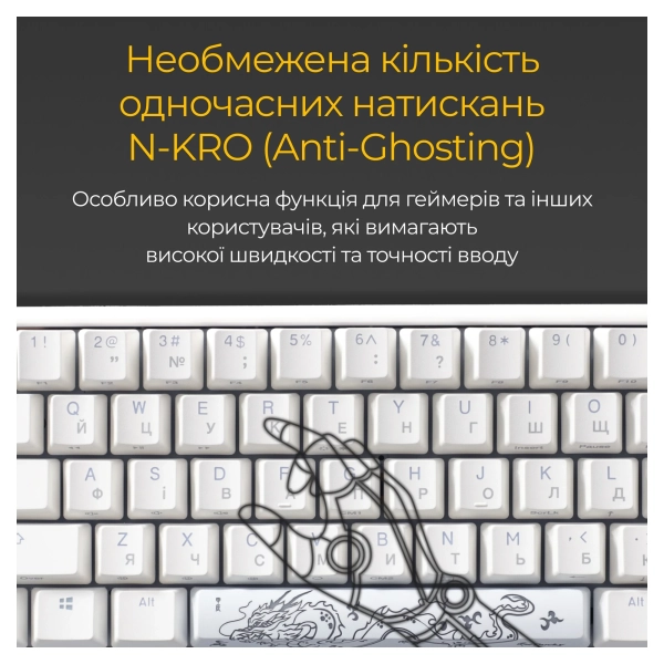 Купити Клавіатура Ducky One 3 Mini Cherry MX Speed ​​Silver RGB White UA (DKON2161ST-PUAPXPWWWSC1) - фото 13