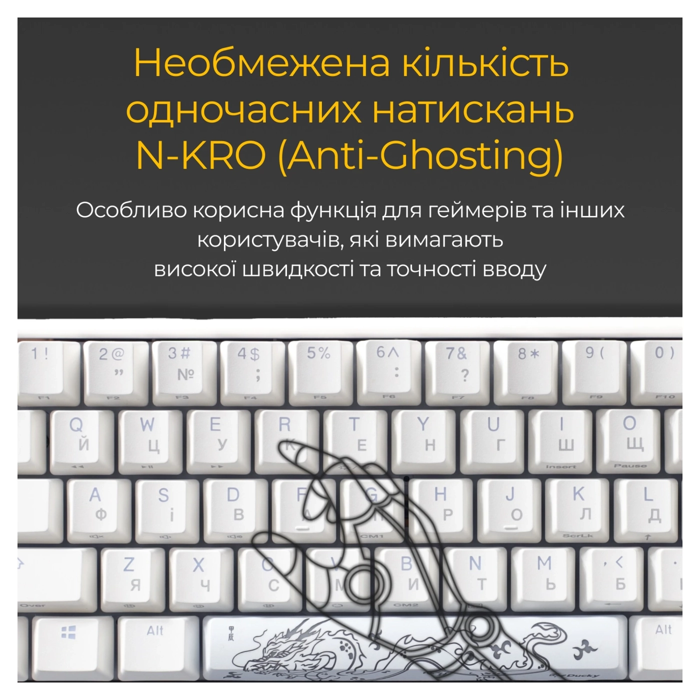 Купити Клавіатура Ducky One 3 SF Cherry MX Brown RGB White UA - фото 9