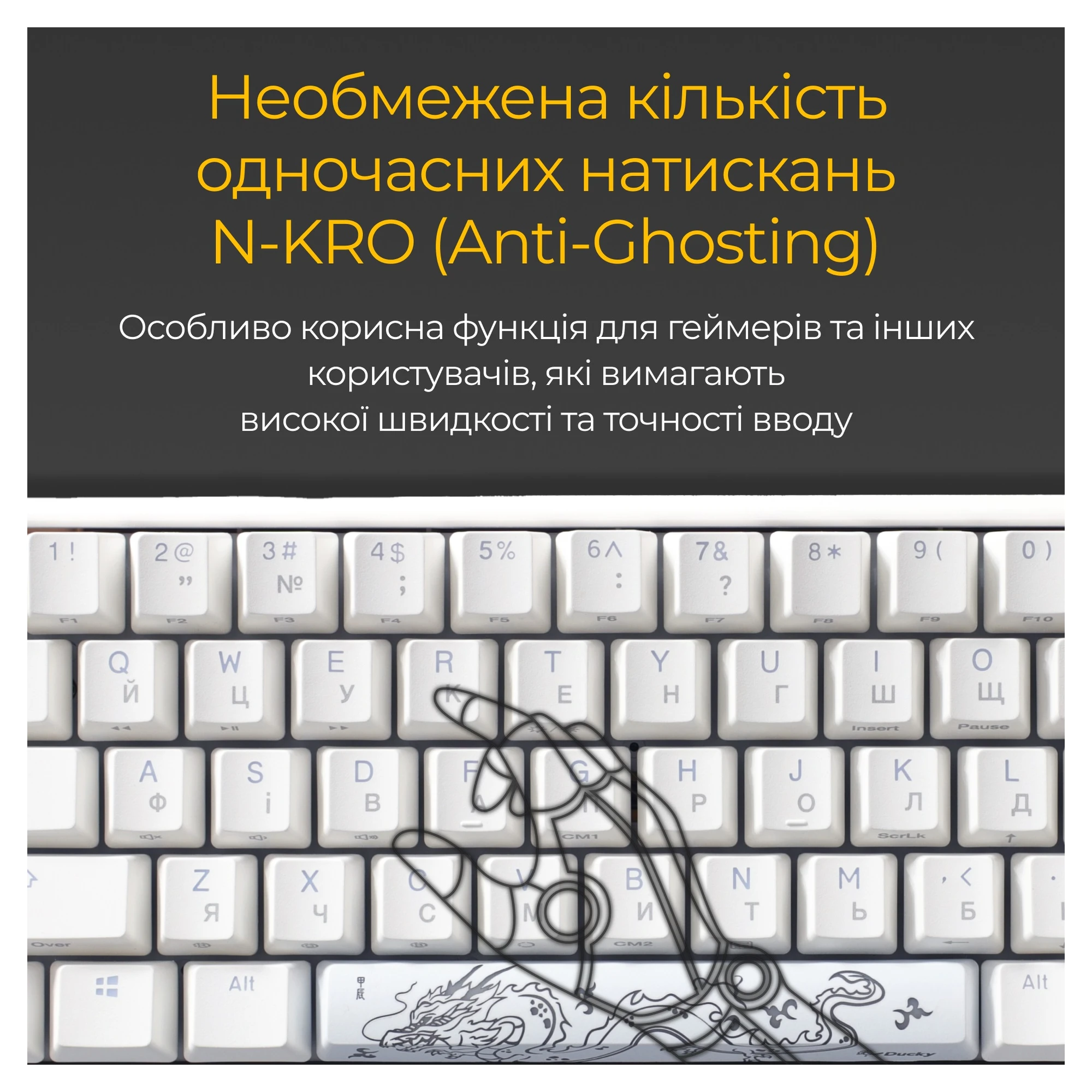Купити Клавіатура Ducky One 3 SF Cherry MX Brown RGB White UA - фото 9