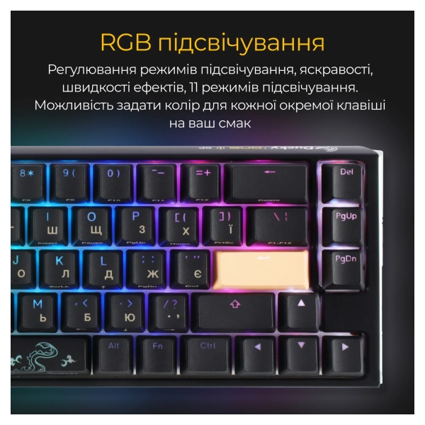 Купить Клавиатура Ducky One 3 SF Cherry MX Red RGB Black UA (DKON2167ST-RUAPXCLAWSC1) - фото 7