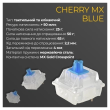 Купить Клавиатура Ducky One 3 TKL Cherry MX Blue RGB Black UA (DKON2187ST-CUAPXCLAWSC1) - фото 3