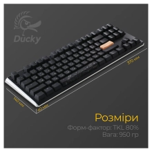 Купить Клавиатура Ducky One 3 TKL Cherry MX Blue RGB Black UA (DKON2187ST-CUAPXCLAWSC1) - фото 10