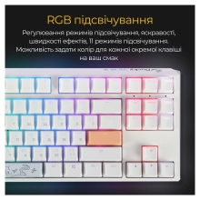 Купить Клавиатура Ducky One 3 TKL Cherry MX Red RGB White UA (DKON2187ST-RUAPXPWWWSC1) - фото 11