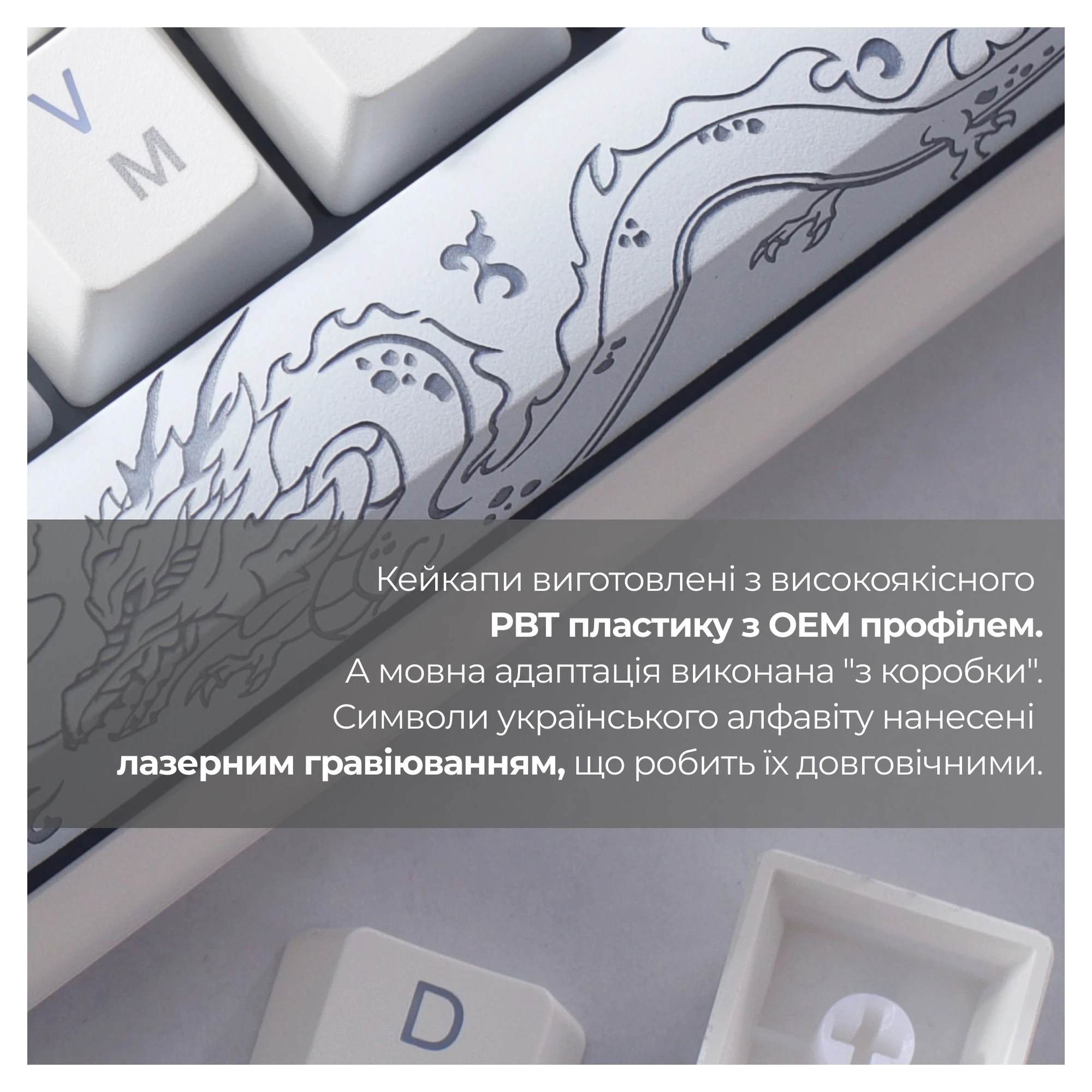 Купить Клавиатура Ducky One 3 TKL Cherry MX Red RGB White UA (DKON2187ST-RUAPXPWWWSC1) - фото 13