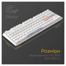 Купить Клавиатура Ducky One 3 TKL Cherry MX Silent Red RGB White UA (DKON2187ST-SUAPXPWWWSC1) - фото 11