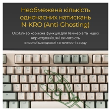 Купить Клавиатура Ducky One 3 TKL Cherry MX Speed Silver Matcha Cream UA (DKON2187-PUAPXМAEGGC1) - фото 10