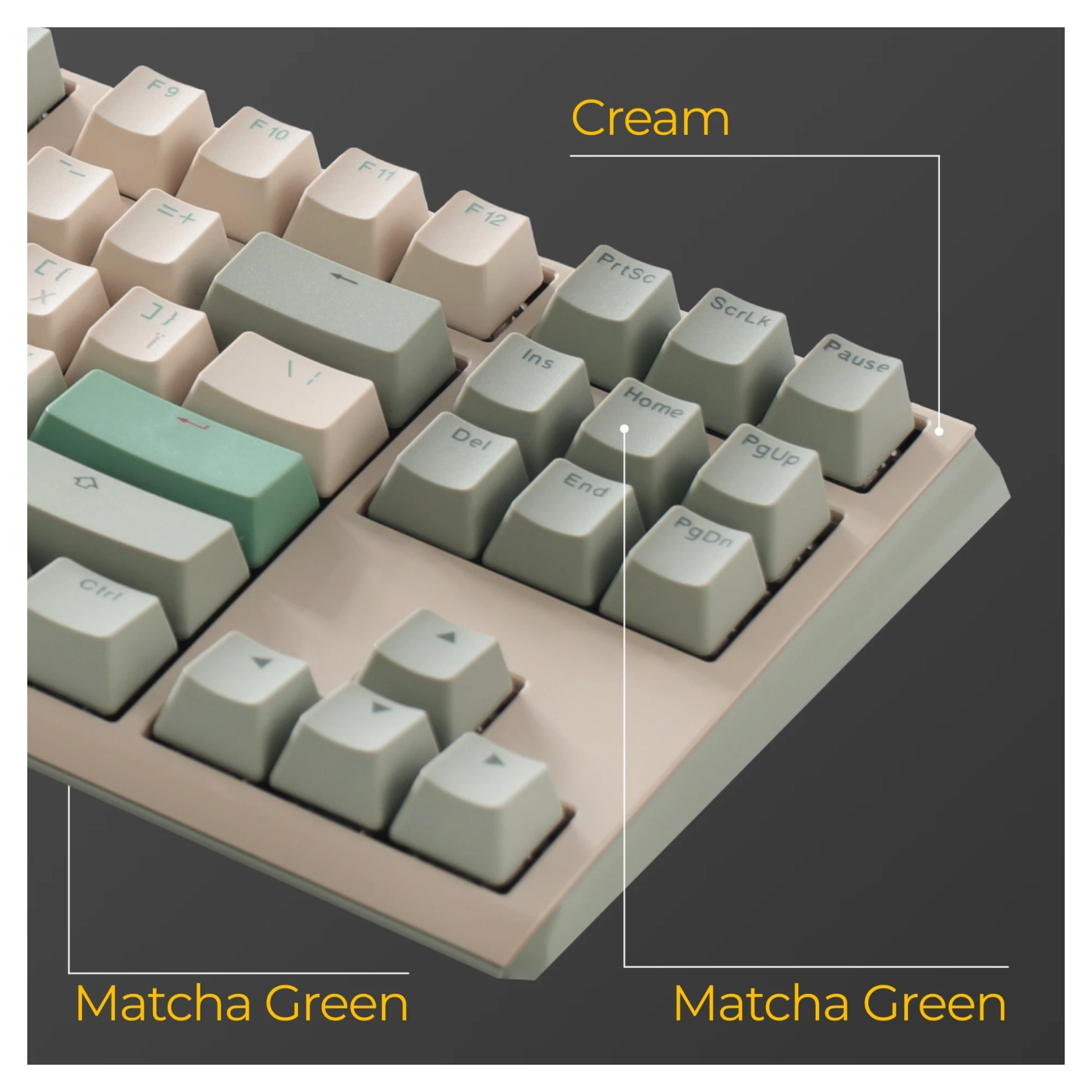 Купить Клавиатура Ducky One 3 TKL Cherry MX Speed Silver Matcha Cream UA (DKON2187-PUAPXМAEGGC1) - фото 13