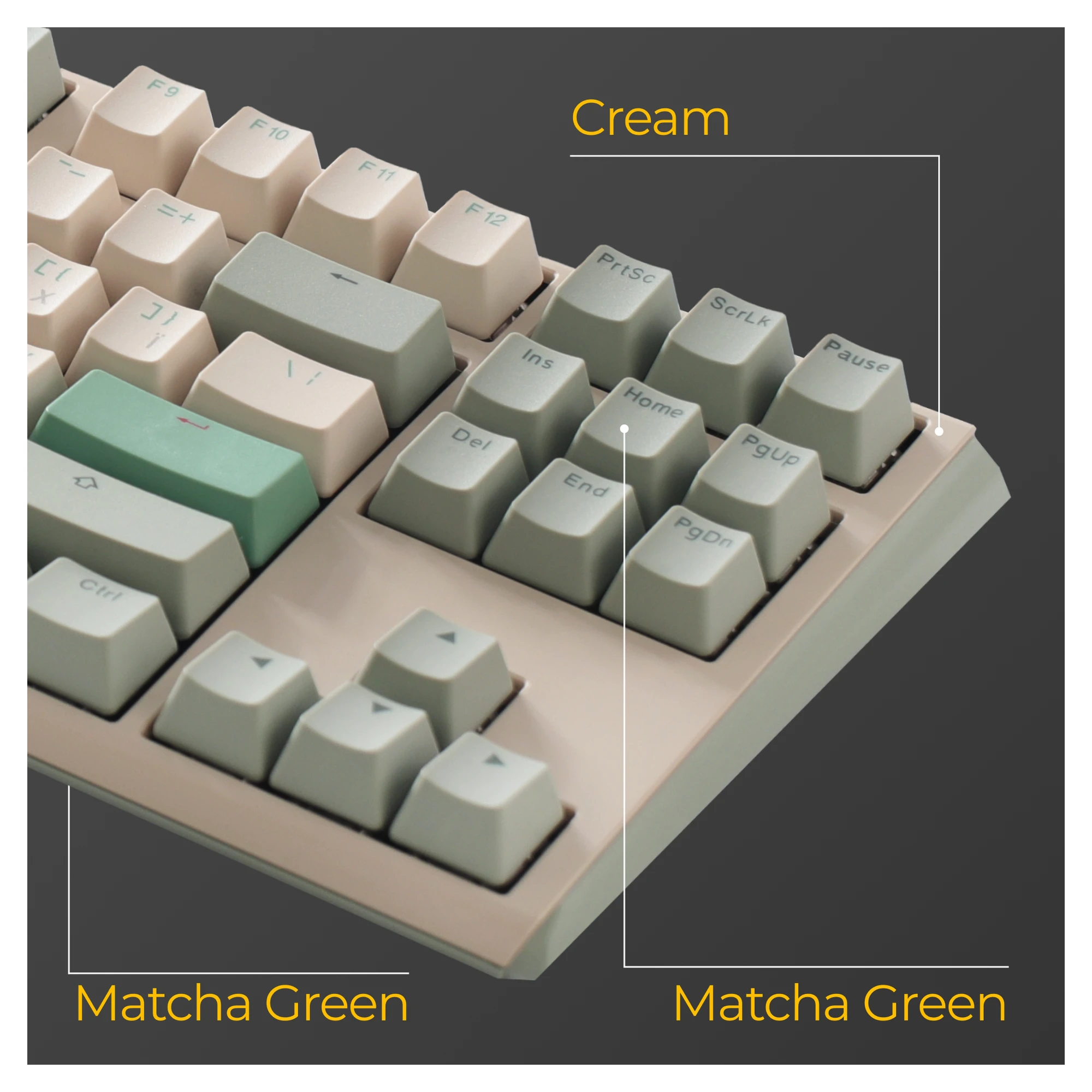 Купить Клавиатура Ducky One 3 TKL Cherry MX Speed Silver Matcha Cream UA (DKON2187-PUAPXМAEGGC1) - фото 13