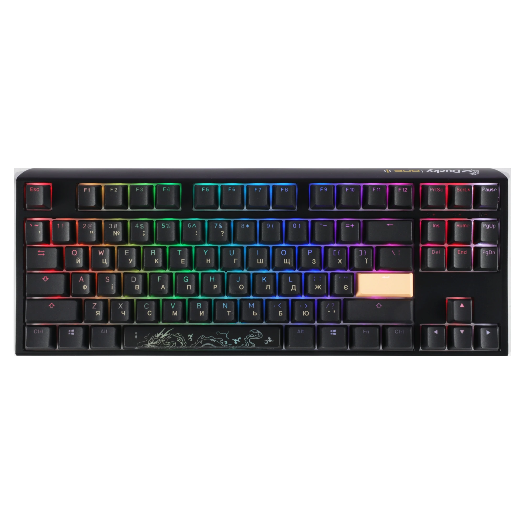 Купить Клавиатура Ducky One 3 TKL Cherry MX Speed Silver RGB Black UA (DKON2187ST-PUAPXCLAWSC1) - фото 1