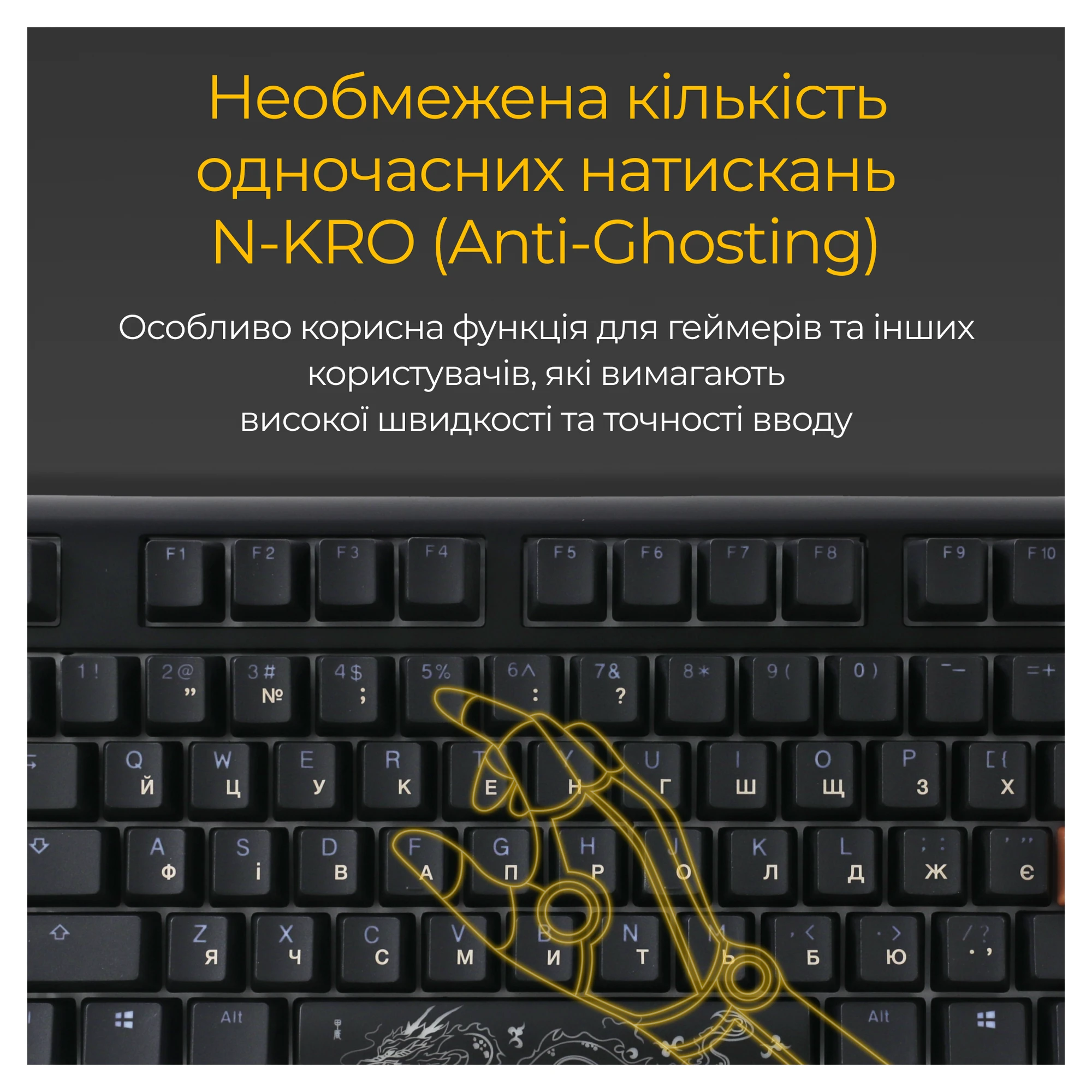 Купить Клавиатура Ducky One 3 TKL Cherry MX Speed Silver RGB Black UA (DKON2187ST-PUAPXCLAWSC1) - фото 8