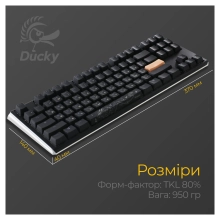 Купить Клавиатура Ducky One 3 TKL Cherry MX Speed Silver RGB Black UA (DKON2187ST-PUAPXCLAWSC1) - фото 13