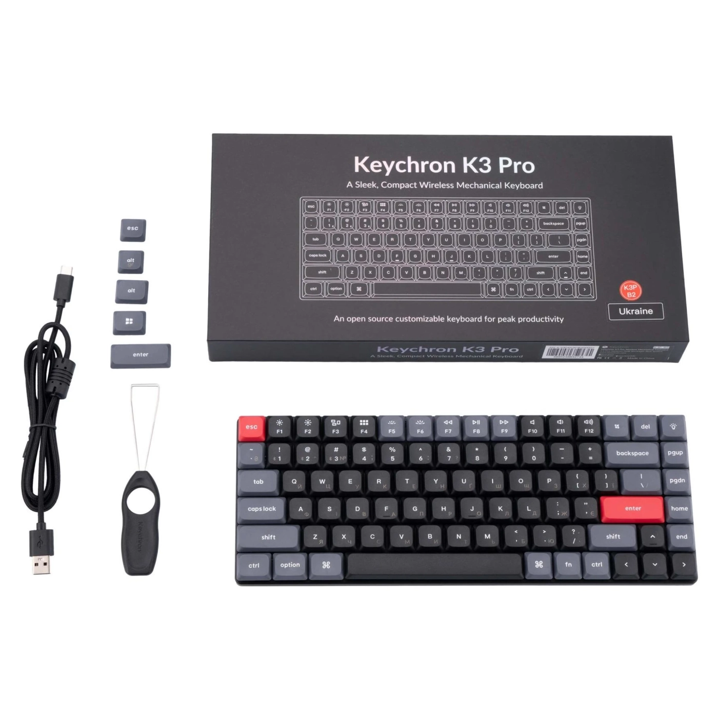 Купить Клавиатура Keychron C3 Pro 87 Key RGB Hot-Swap K Pro Brown (C3PH3_KEYCHRON) Black - фото 12