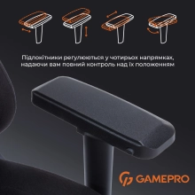 Купити Крісло для геймерів GamePro FGC750B Fabric Black - фото 13