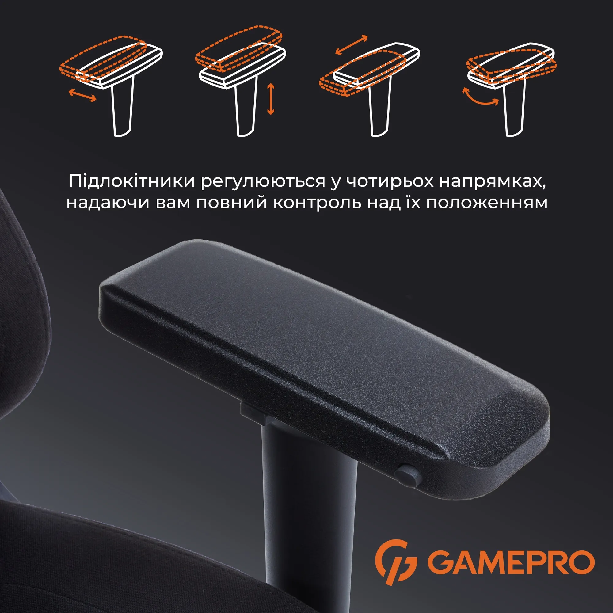 Купити Крісло для геймерів GamePro FGC750B Fabric Black - фото 13