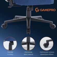 Купити Крісло для геймерів GamePro FGC750DB Fabric Dark Blue - фото 15