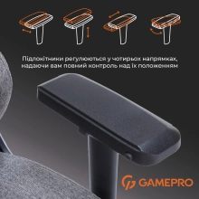 Купити Крісло для геймерів GamePro FGC750DG Fabric Dark Gray - фото 16
