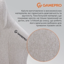 Купити Крісло для геймерів GamePro FGC750LG Fabric Light Gray - фото 10