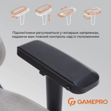 Купити Крісло для геймерів GamePro FGC750LG Fabric Light Gray - фото 15