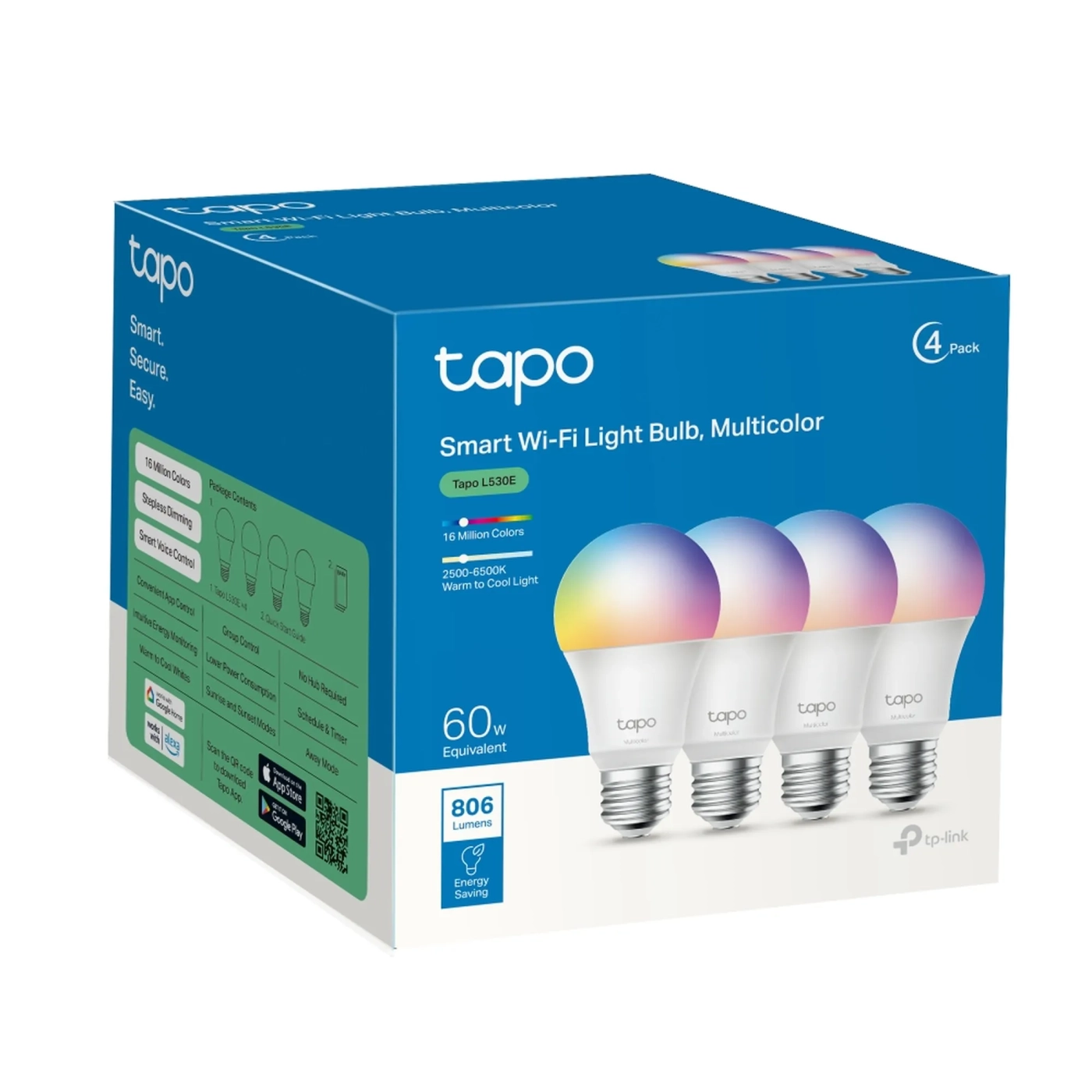 Купить Умная лампа TP-Link Tapo L530E 4-pack - фото 8