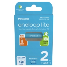Купити Акумулятор Panasonic Eneloop Lite AAA 550mAh NI-MH 2 (BK-4LCCE/2BE) - фото 2
