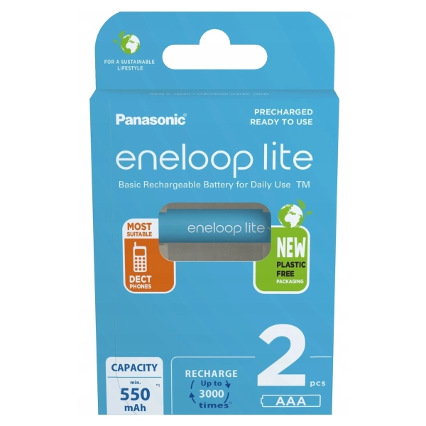 Купити Акумулятор Panasonic Eneloop Lite AAA 550mAh NI-MH 2 (BK-4LCCE/2BE) - фото 2