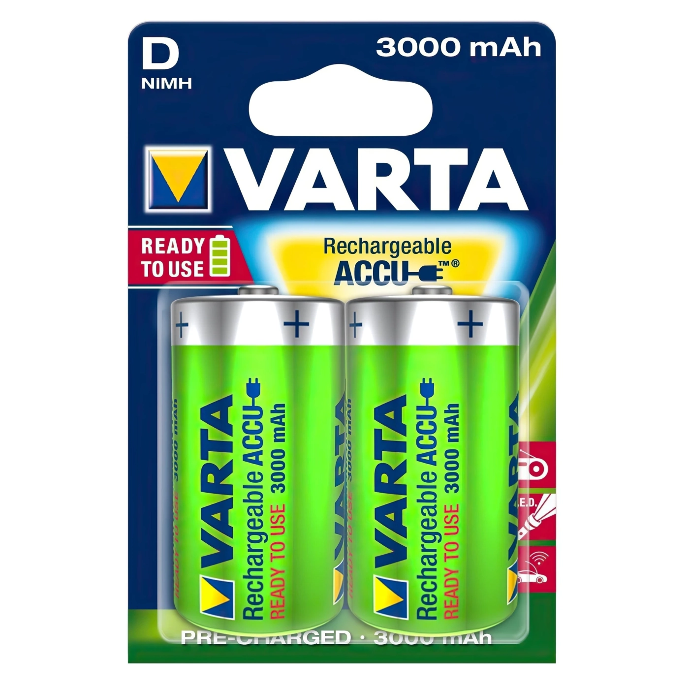 Купити Акумулятор VARTA RECHARGEABLE ACCU 3000mAh BLI 2 NI-MH (READY 2 USE) - фото 1