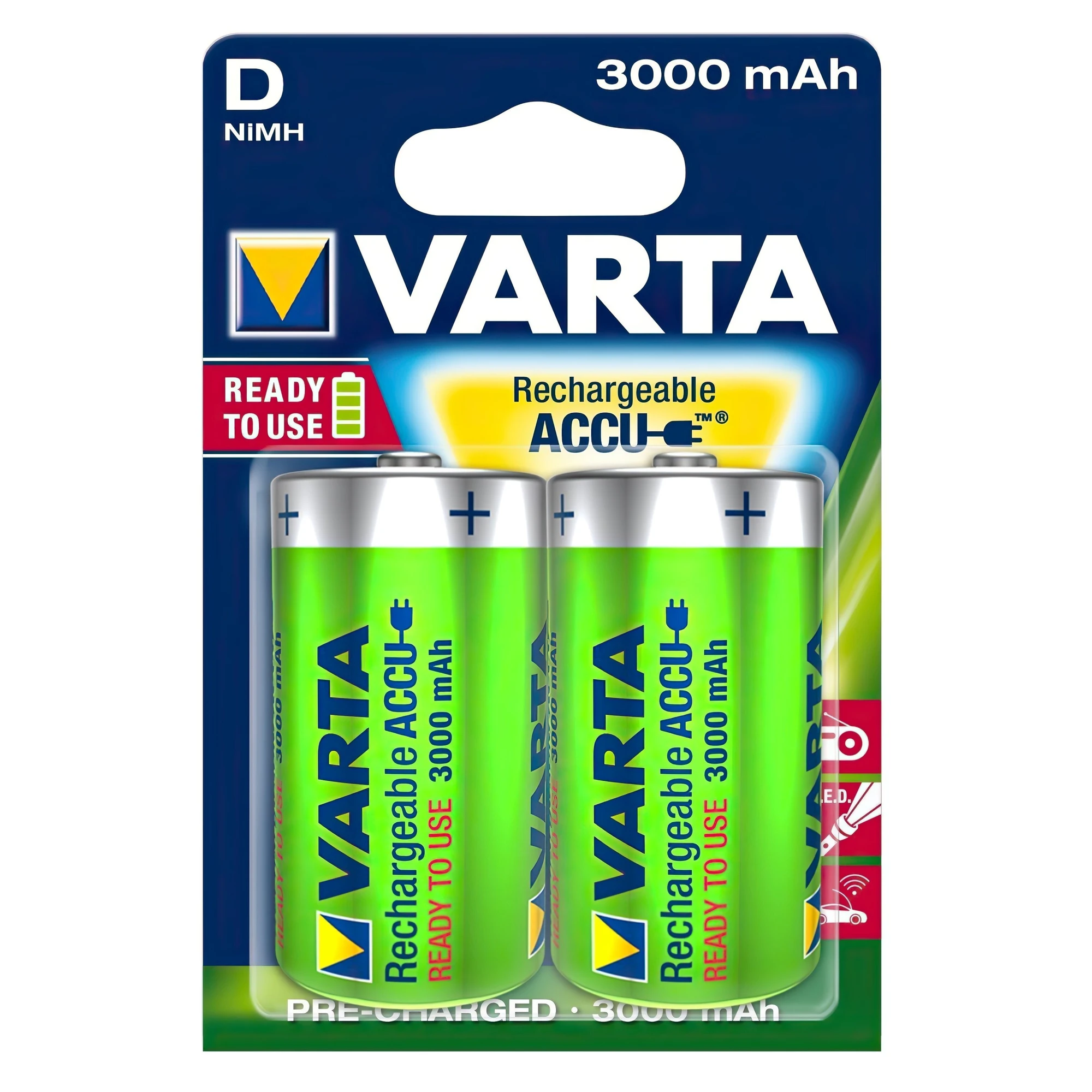 Купити Акумулятор VARTA RECHARGEABLE ACCU 3000mAh BLI 2 NI-MH (READY 2 USE) - фото 1