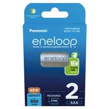 Купить Аккумулятор Panasonic Eneloop NI-MH AAA 800 мАг 2 шт. (BK-4MCDE/2BE) - фото 2