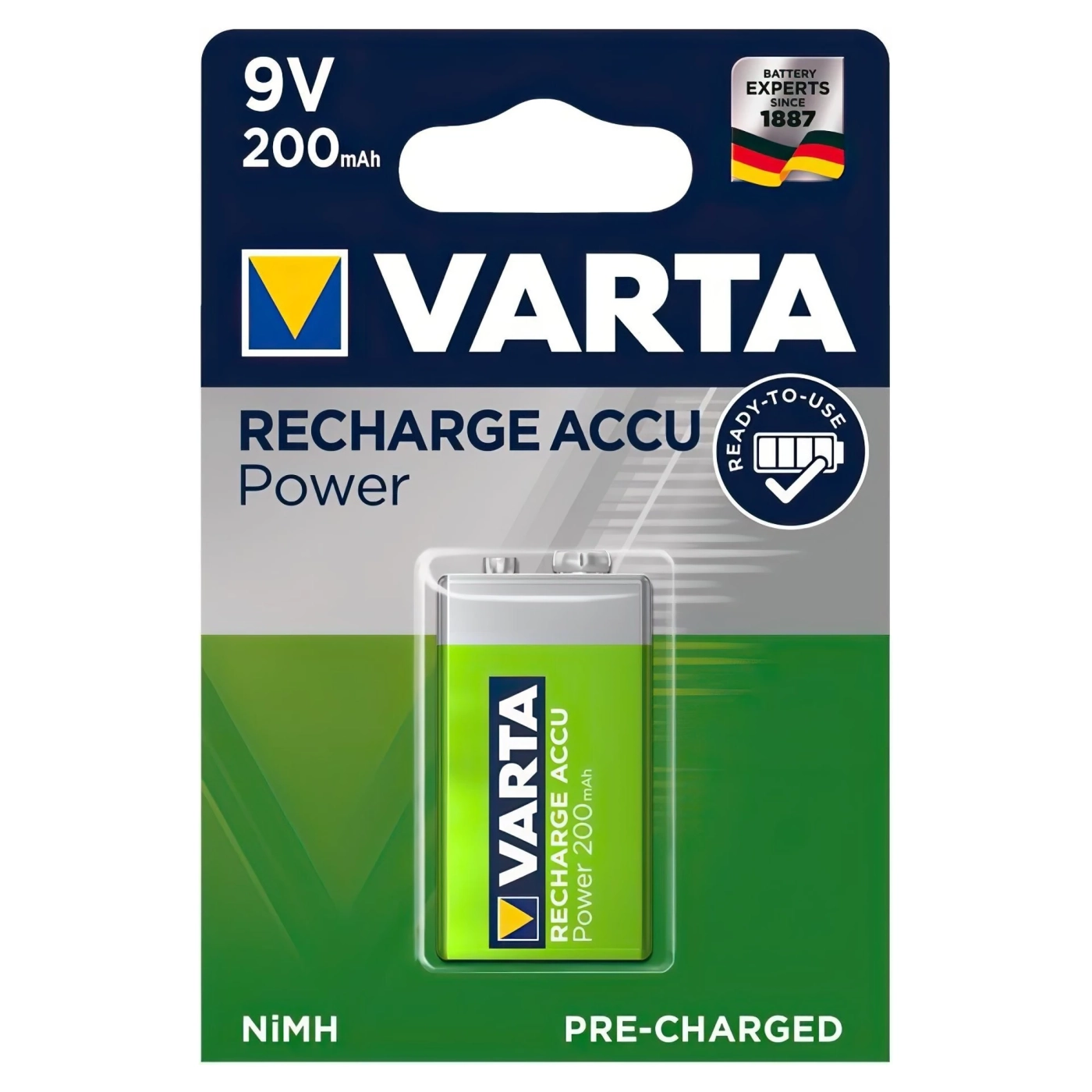 Купить Аккумулятор VARTA Power Accu 6F22 9V 200m (56722101401) - фото 1