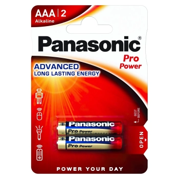 Купить Батарейка Panasonic PRO POWER ALKALINE AAA 2 шт. (LR03XEG/2BP) - фото 1