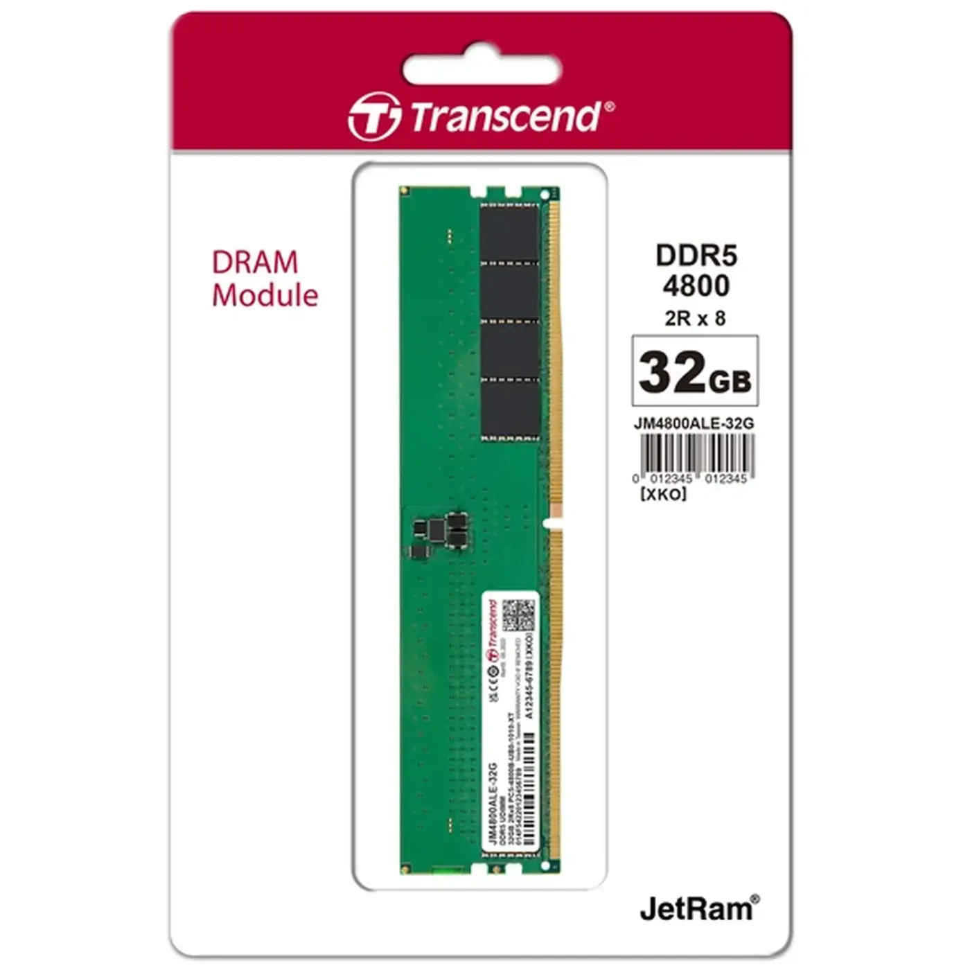 Купить Модуль памяти Transcend JetRam DDR5-4800 32GB (JM4800ALE-32G) - фото 2