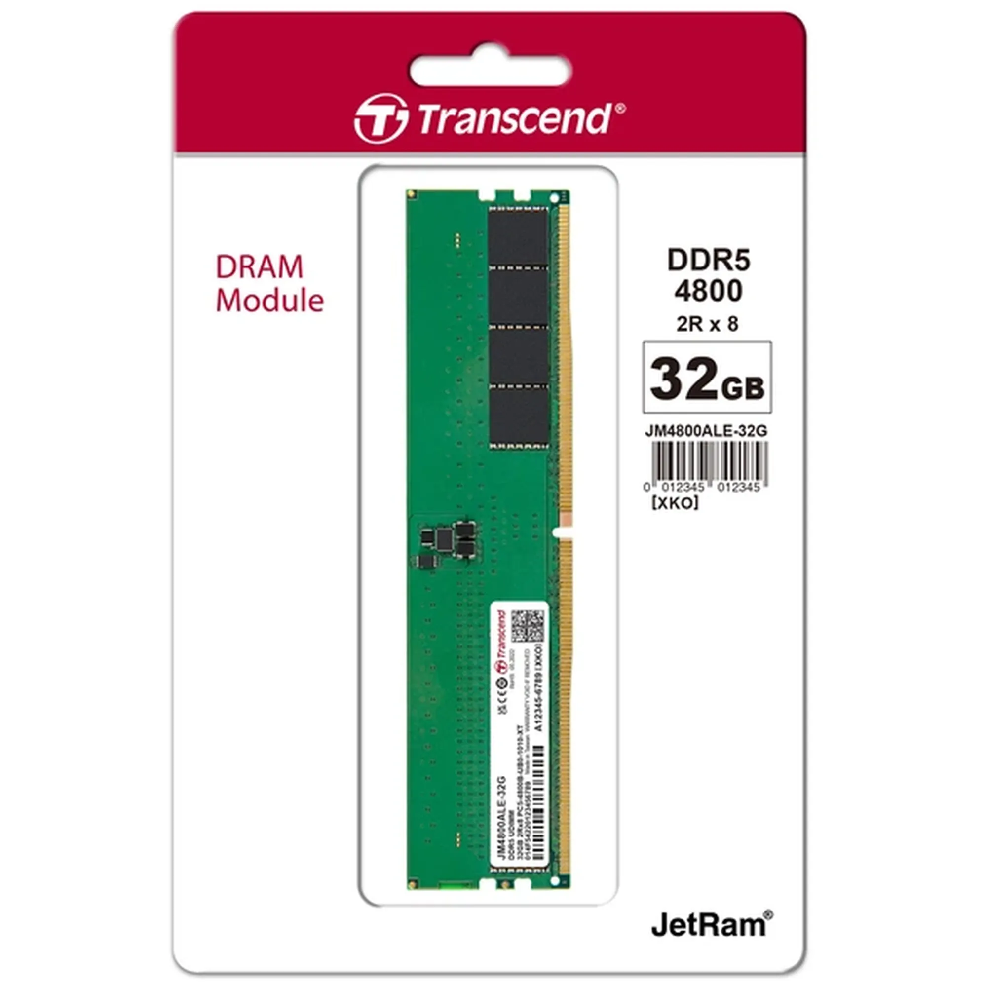 Купить Модуль памяти Transcend JetRam DDR5-4800 32GB (JM4800ALE-32G) - фото 2