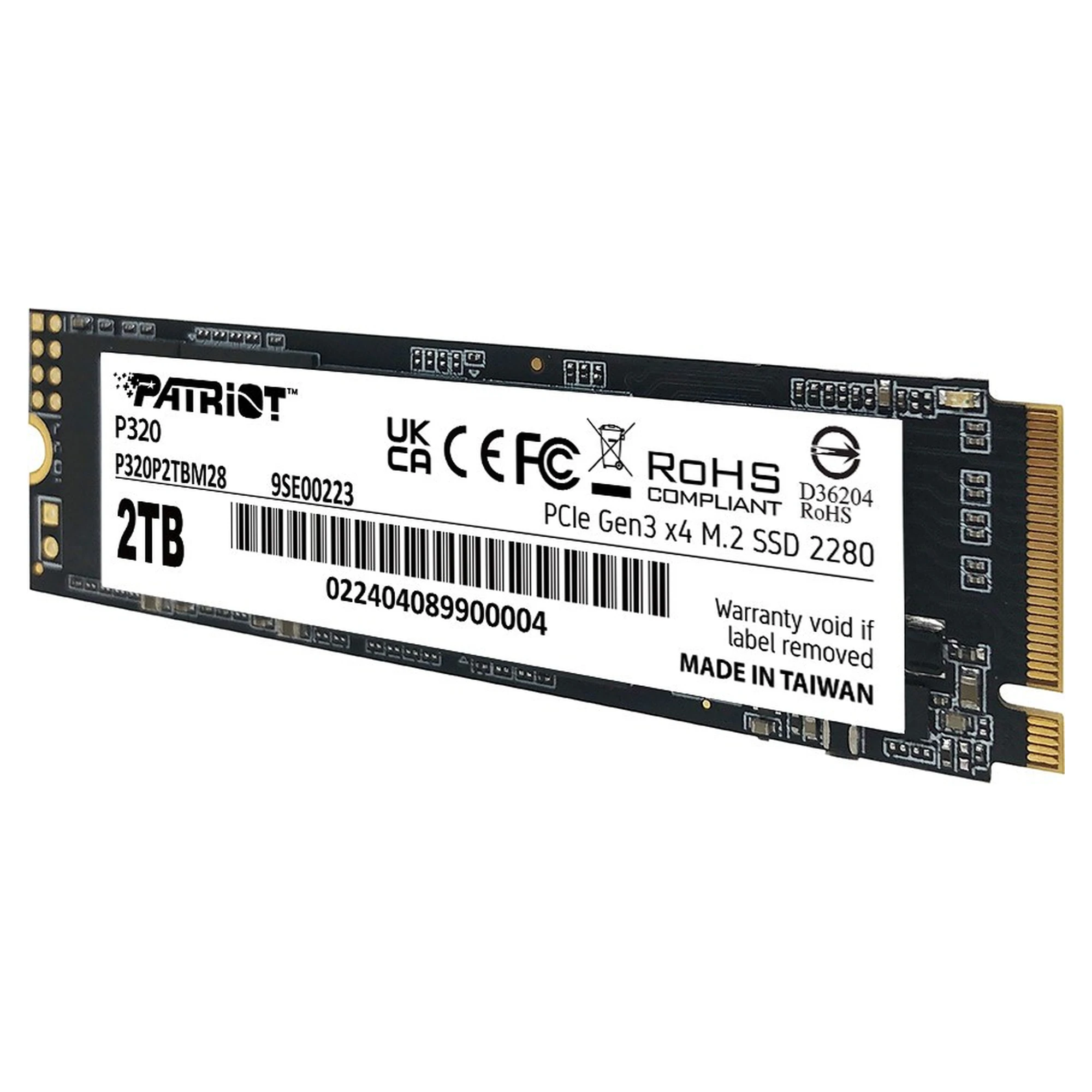 Купить SSD диск Patriot P320 M.2 2TB PCIe 3.0 x4 NVMe TLC (P320P2TBM28) - фото 3