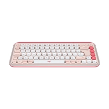 Бездротова клавіатура Logitech POP Icon Keys Rose, рожевий дизайн, зручні круглі клавіші, підключення Bluetooth