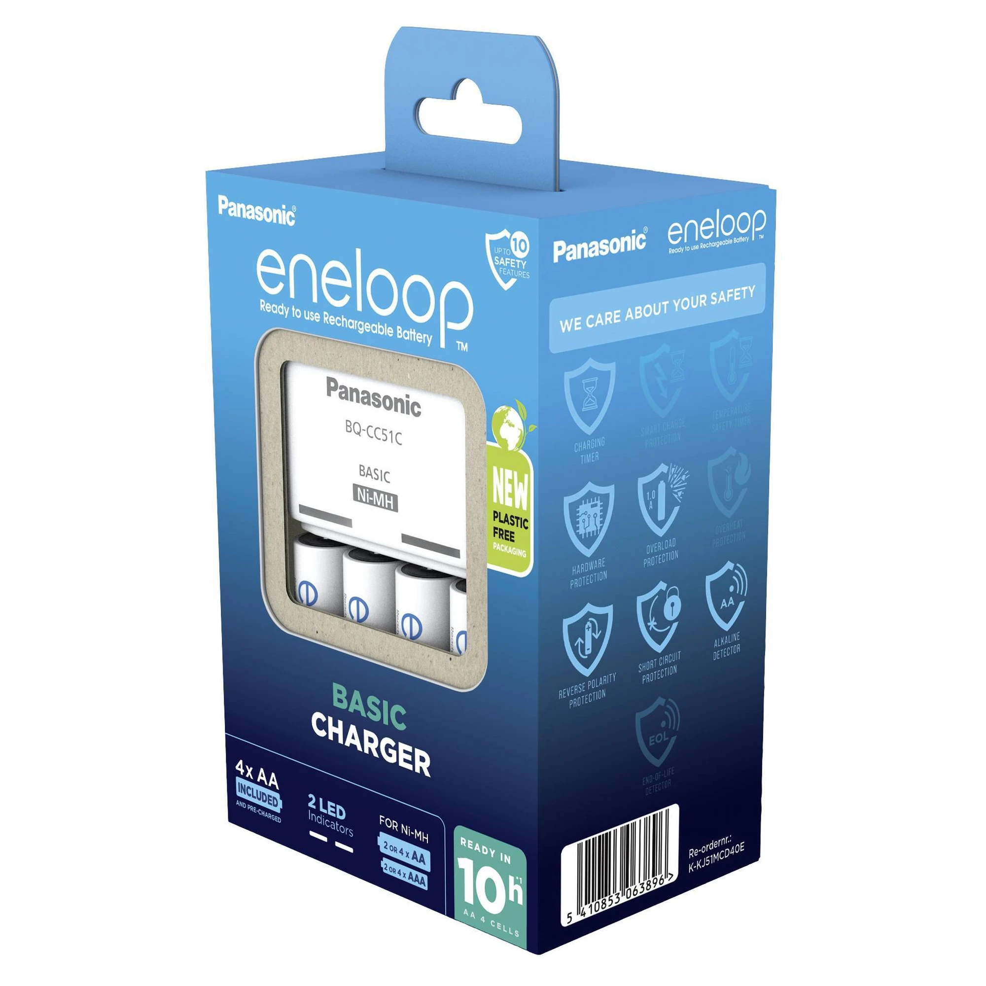 Купить Зарядное устройство Basic Charger+ Аккумулятор Eneloop NI-MH AA 2000 мАч 4 шт. (K-KJ51MCD40E) - фото 4