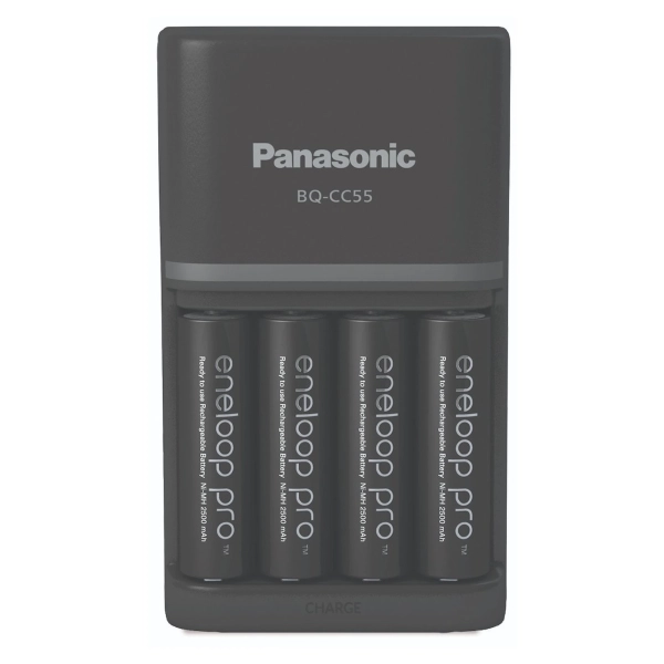 Купить Зарядное устройство Panasonic Smart-Quick Charger + Аккумулятор Eneloop Pro NI-MH AA 2500 мАч 4 шт. (K-KJ55HCD40E) - фото 2